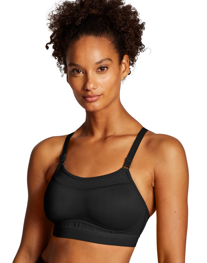 Champion Womens Sports Bra NZ - The Show-Off Black ( 1238-GCDHF )